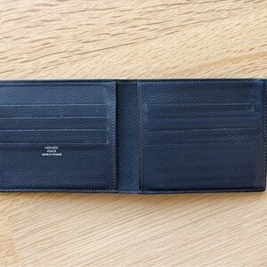 Hermes Navy Leather Card Holder